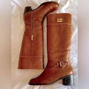 Coach Sapphire Pebble Grain Boots